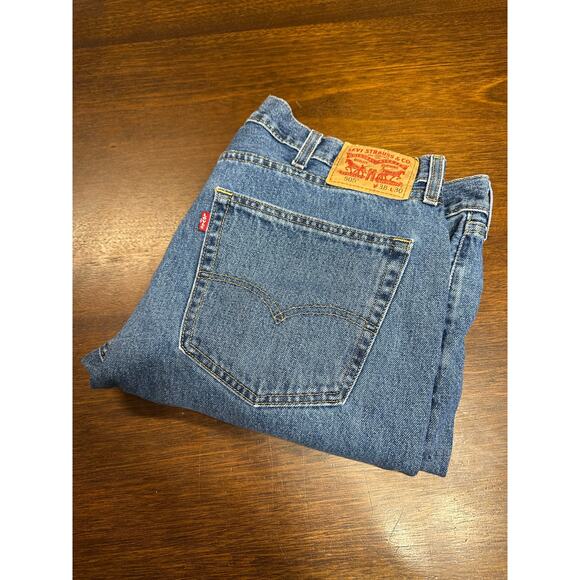 Levi 505 Jeans Men 38x30 Classic Academia Twee Western Cowboy Aztec Minimalist - Picture 10 of 11